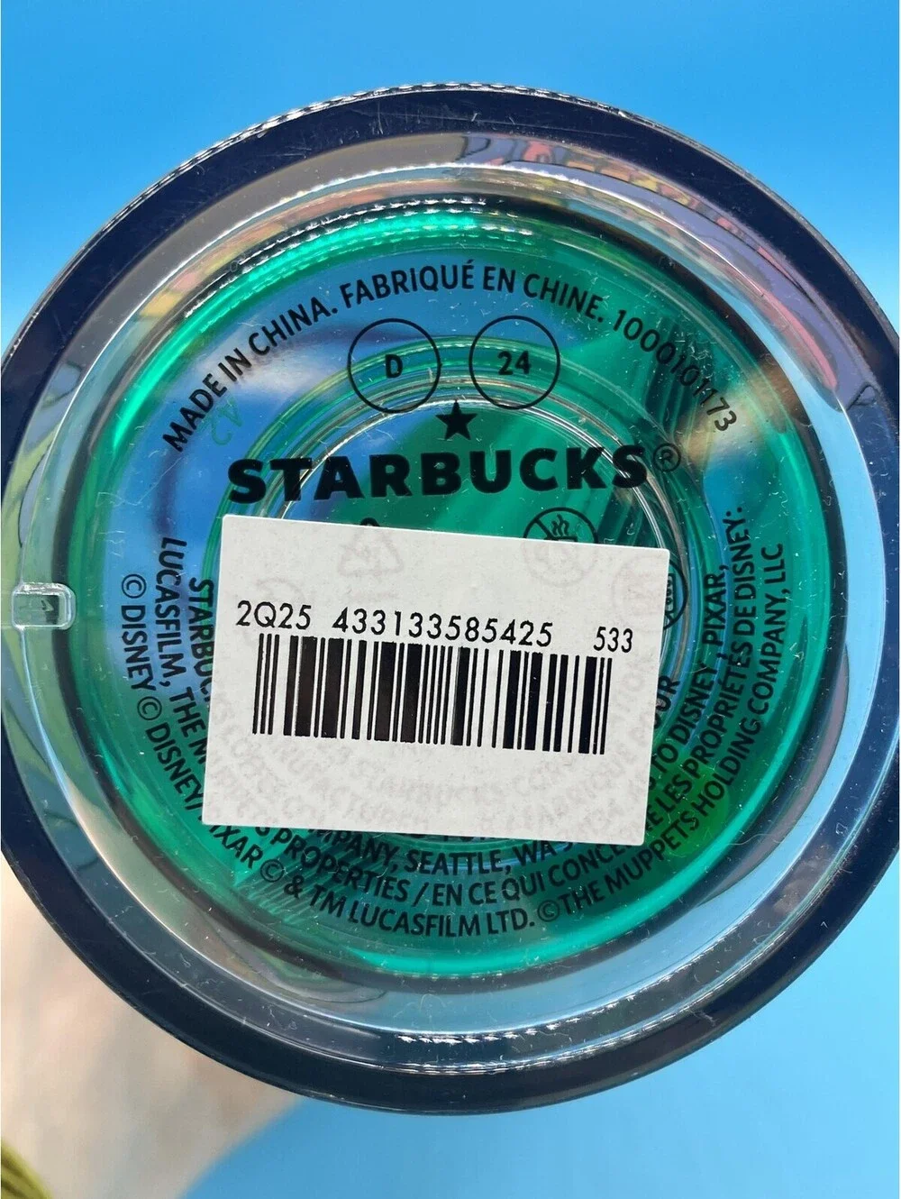 Starbucks Disney Hollywood Studios Tumbler 650ml Multicolor Plastic Straw Lid